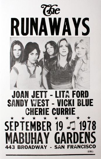 The Runaways - Mabuhay Gardens (The Fab Mab) - September 19, 1978 (Poster)