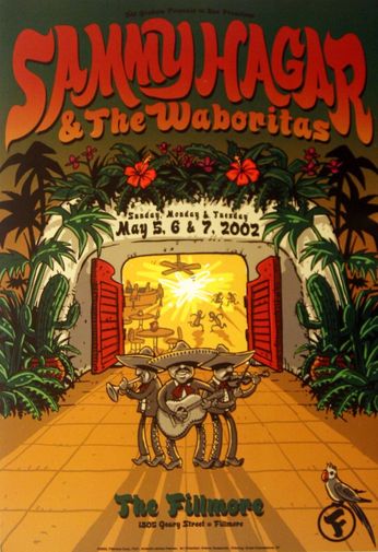Sammy Hagar & The Waboritas - The Fillmore - May 5-7, 2002 (Poster)