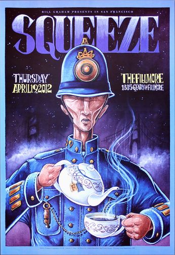 Squeeze - The Fillmore - April 19, 2012 (Poster)