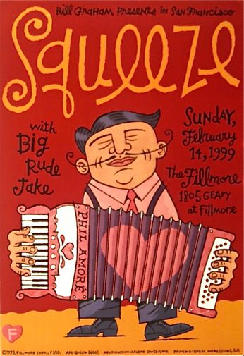 Squeeze - The Fillmore - February 14, 1999 (Poster)
