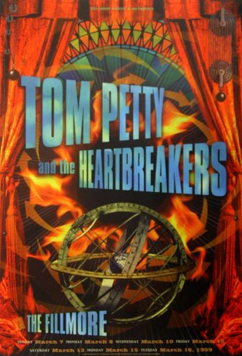 Tom Petty And The Heartbreakers - The Fillmore - March 7, 8, 10, 12, 13, 15, 16, 1999 (Poster)