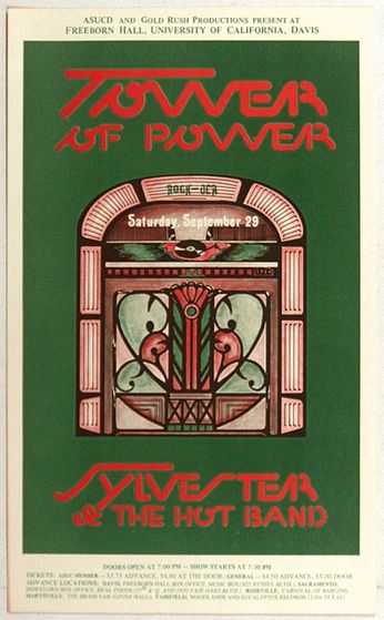 Tower of Power / Sylvester & The Hot Band - Freeborn Hall, UC Davis - September 29, 1973 (Poster)