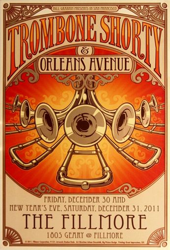 Trombone Shorty - The Fillmore - December 30 & 31, 2011 (Poster)
