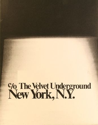 The Velvet Underground - c/o The Velvet Underground, New York, NY (Book)