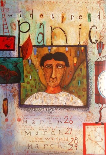 Widespread Panic - Santa Cruz Civic Auditorium / Reno Hilton Showroom / The Warfield SF - March 26 / 27 / 28 & 29, 1997 (Poster)