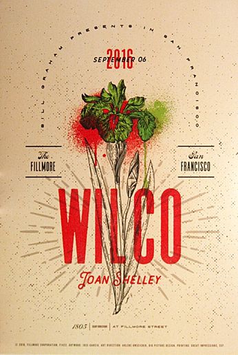 Wilco - The Fillmore - September 6, 2016 (Poster)