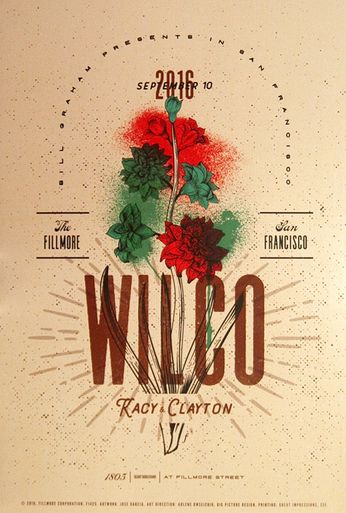 Wilco - The Fillmore - September 10, 2016 (Poster)