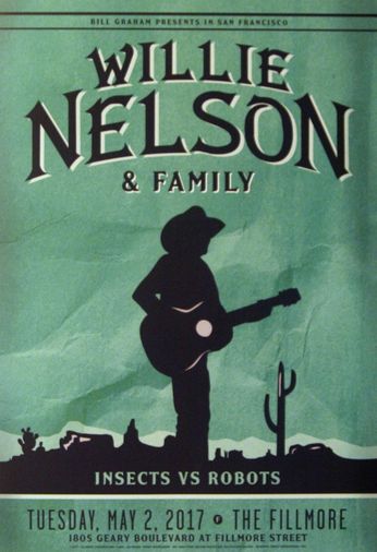 Willie Nelson & Family - The Fillmore - May 2, 2017 (Poster)