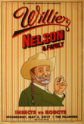 Willie Nelson & Family - The Fillmore - May 3, 2017 (Poster)