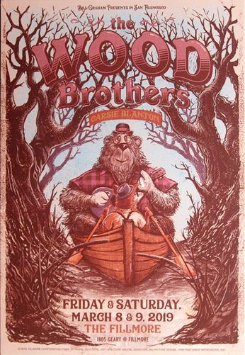 Wood Brothers - The Fillmore SF - March 8 & 9, 2019 (Poster)