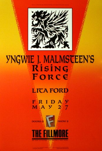 Yngwie J. Malmsteen's Rising Force - The Fillmore - May 27, 1988 (Poster)