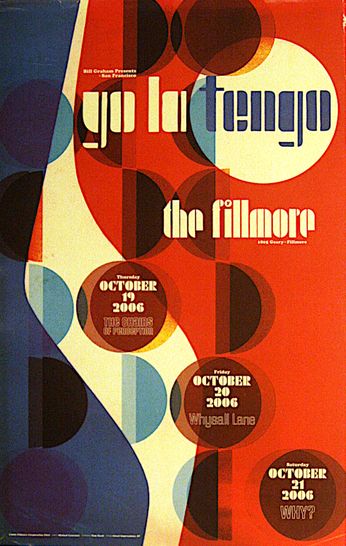 Yo La Tengo - The Fillmore - October  19 & 20, 2006 (Poster)