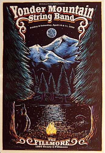 Yonder Mountain String Band - The Fillmore - April 10 & 11, 2009 (Poster)