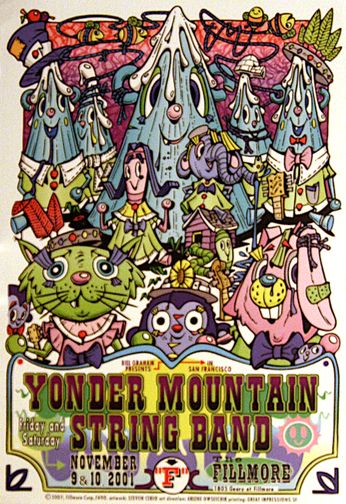 Yonder Mountain String Band - The Fillmore - November 9 & 10, 2001 (Poster)