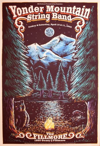 Yonder Mountain String Band - The Fillmore - April 10-11, 2009 (Poster)