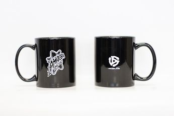  Amoeba Mug [White Logo on Black]
