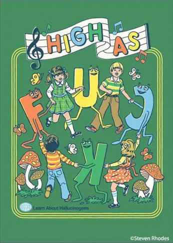 Learn About Hallucinogens: High As F U C K (Magnet)