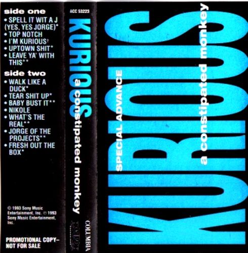 Kurious A Constipated Monkey Promo Cassette Amoeba Music