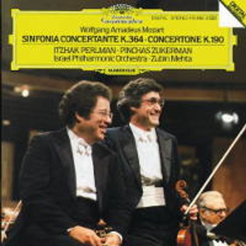 Wolfgang Amadeus Mozart Zubin Mehta Itzhak Perlman Pinchas Zukerman Israel Philharmonic Orchestra Mozart Sinfonia Concertante K 364 Concertone K 190 Cd Amoeba Music