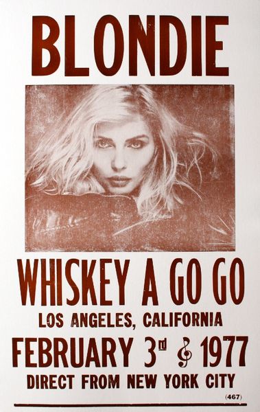 Blondie - Whiskey A Go Go - February 3, 1977 (Poster) - Amoeba Music