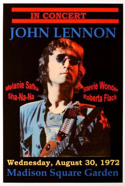 John Lennon Madison Square Garden August 30 1972 Poster