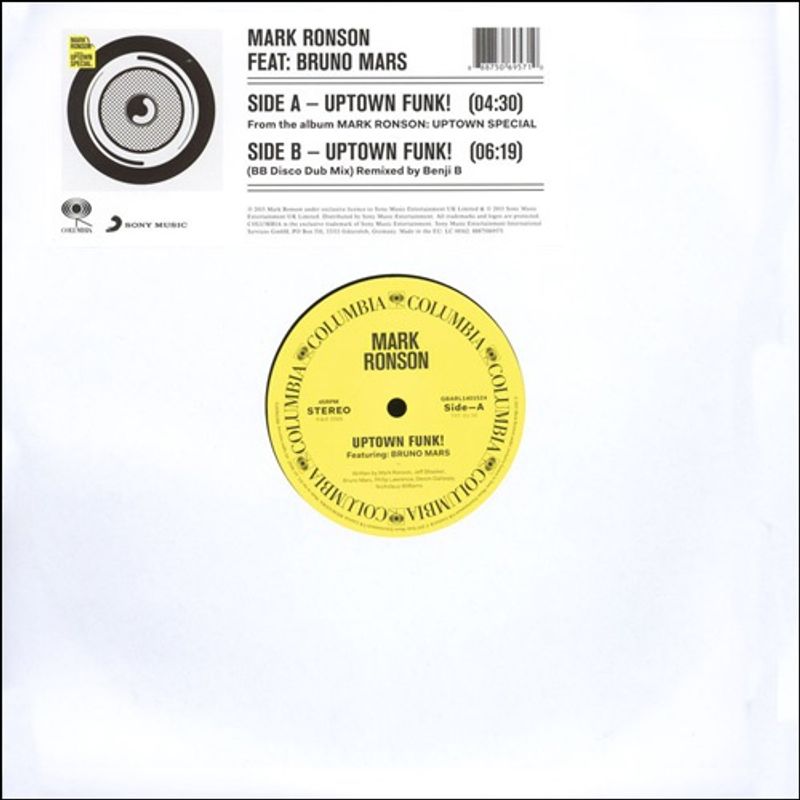 Mark Ronson Bruno Mars Uptown Funk Vinyl 12 Amoeba Music Mark Ronson Bruno Mars Uptown Funk Vinyl 12 Amoeba Music