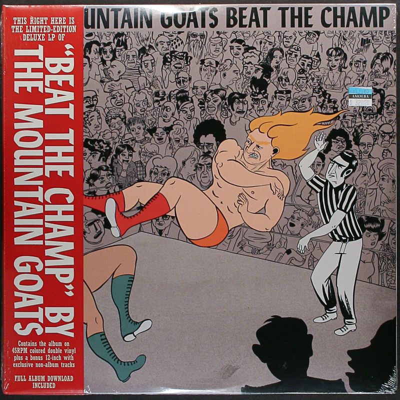 The Mountain Goats Beat The Champ Deluxe Edition Gold Green With Black And White Marbling Red And Black Marbled Vinyl Lp Amoeba Music