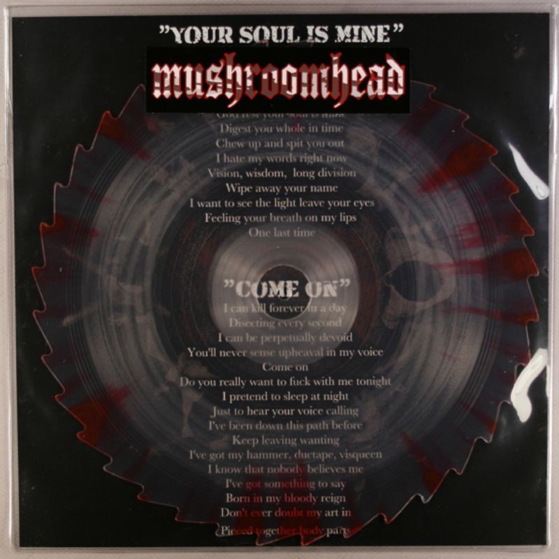 Mushroomhead Your Soul Is Mine Chainsaw Shaped Clear Vinyl With Blood Red Splatter 11 Amoeba Music
