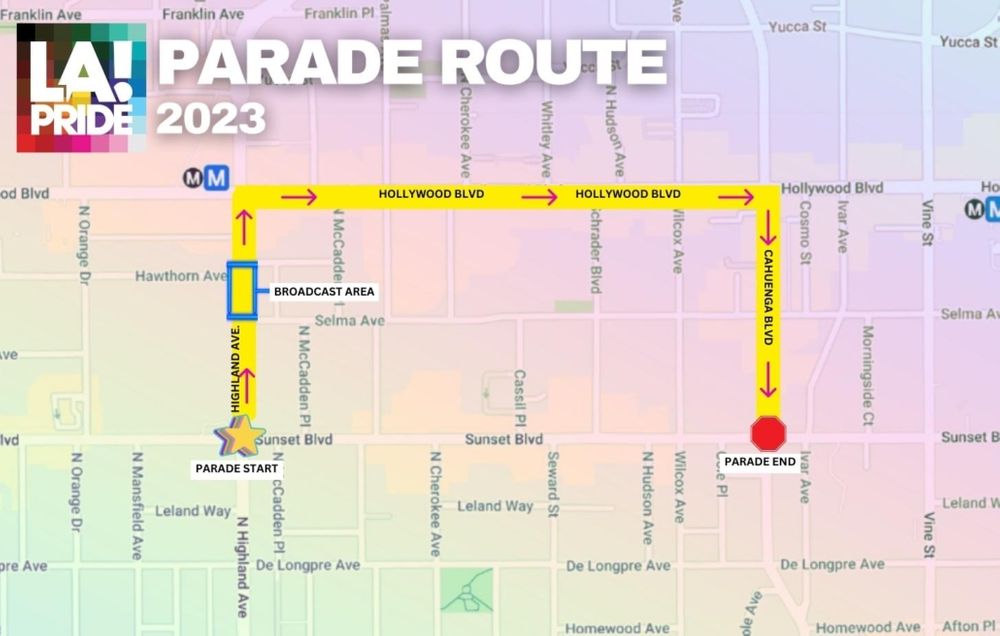LA Pride Parade 2023 Route