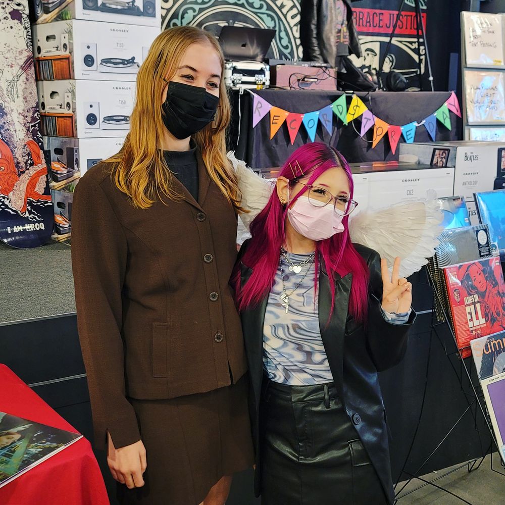 Hatchie and fan at Amoeba Hollywood for Record Store Day 2022