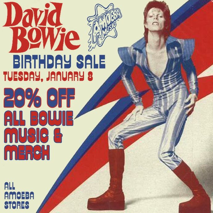 20% Off All David Bowie Music & Merch at Our Stores January 8