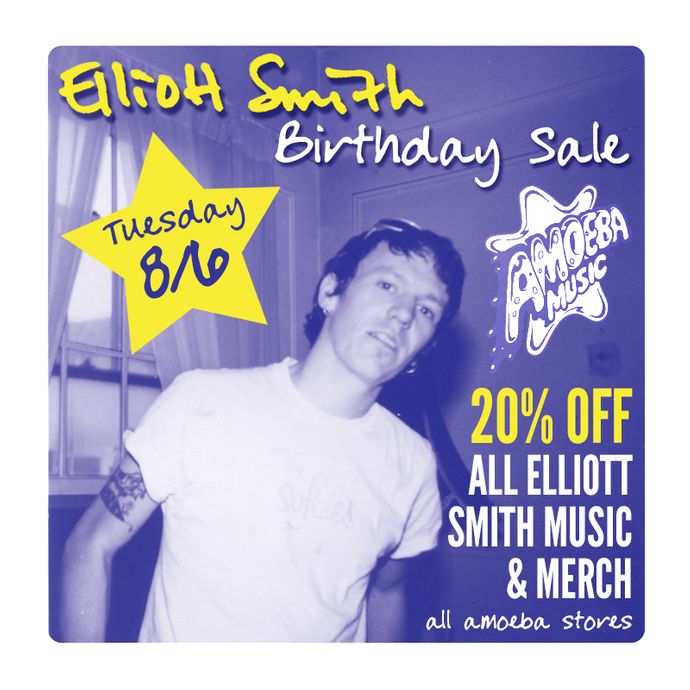 20% Off Elliott Smith Music & Merch at Our Stores August 6th
