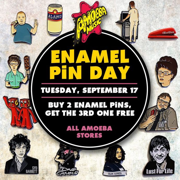 Enamel Pin Day at Our Stores Tuesday, September 17