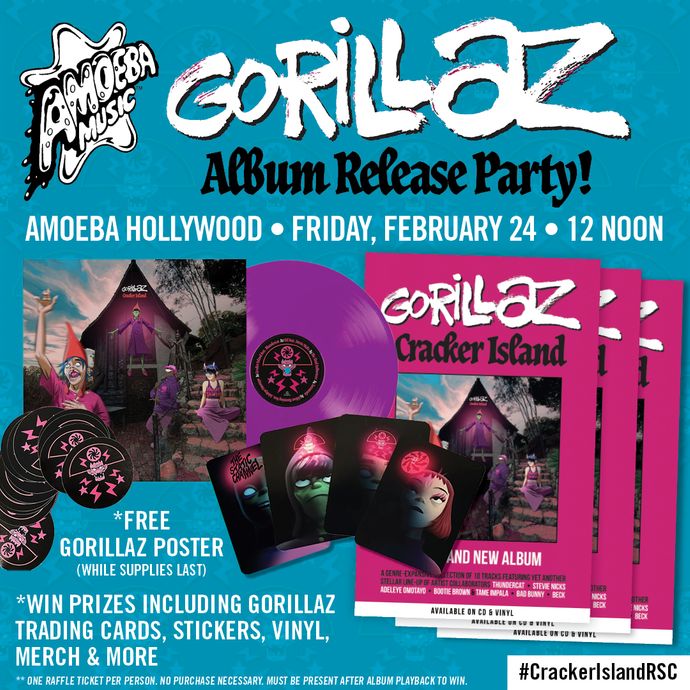 Gorillaz Listening Parties in LA & SF February 24