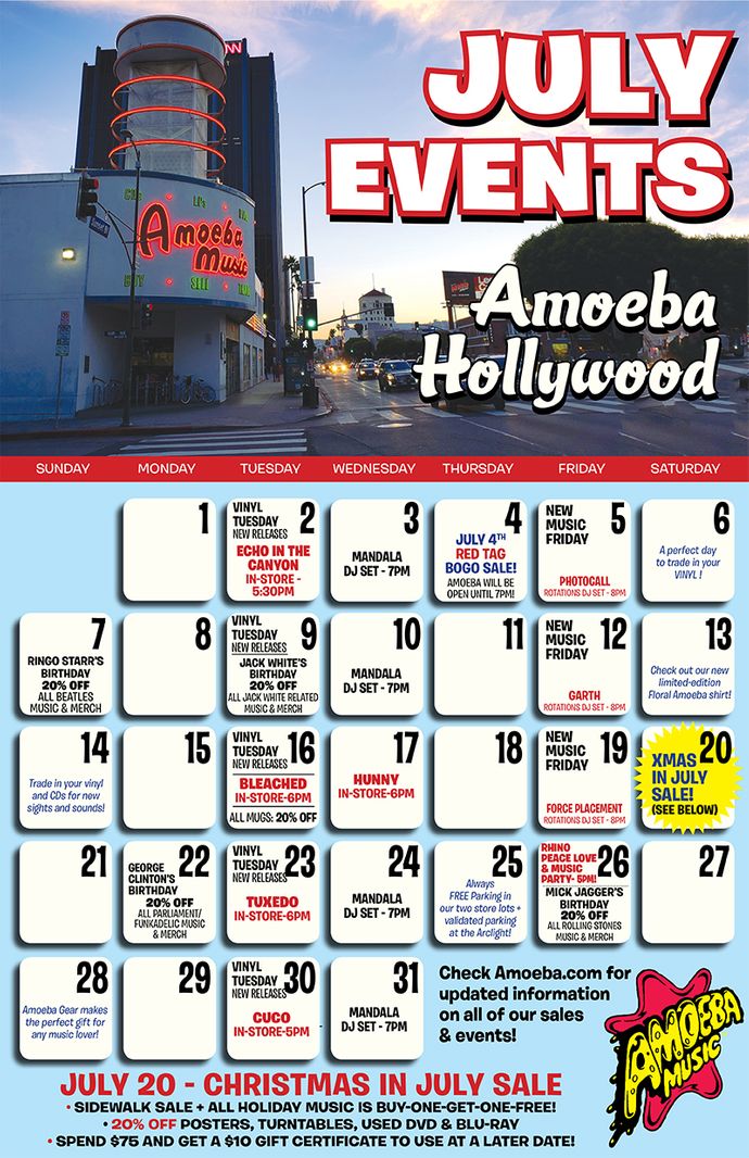July 2019 Events at Amoeba Hollywood