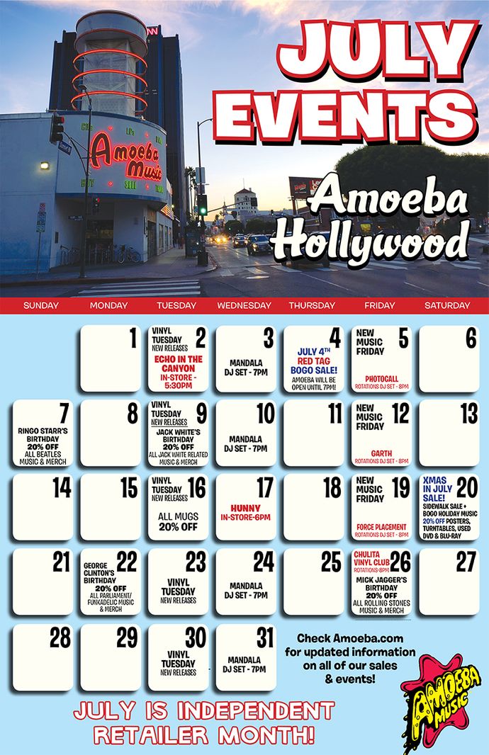 July 2019 Events at Amoeba Hollywood