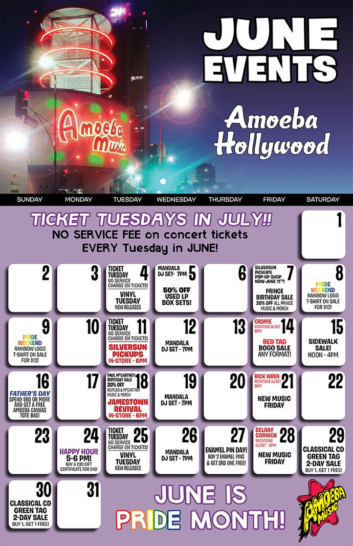 June 2019 Events at Amoeba Hollywood