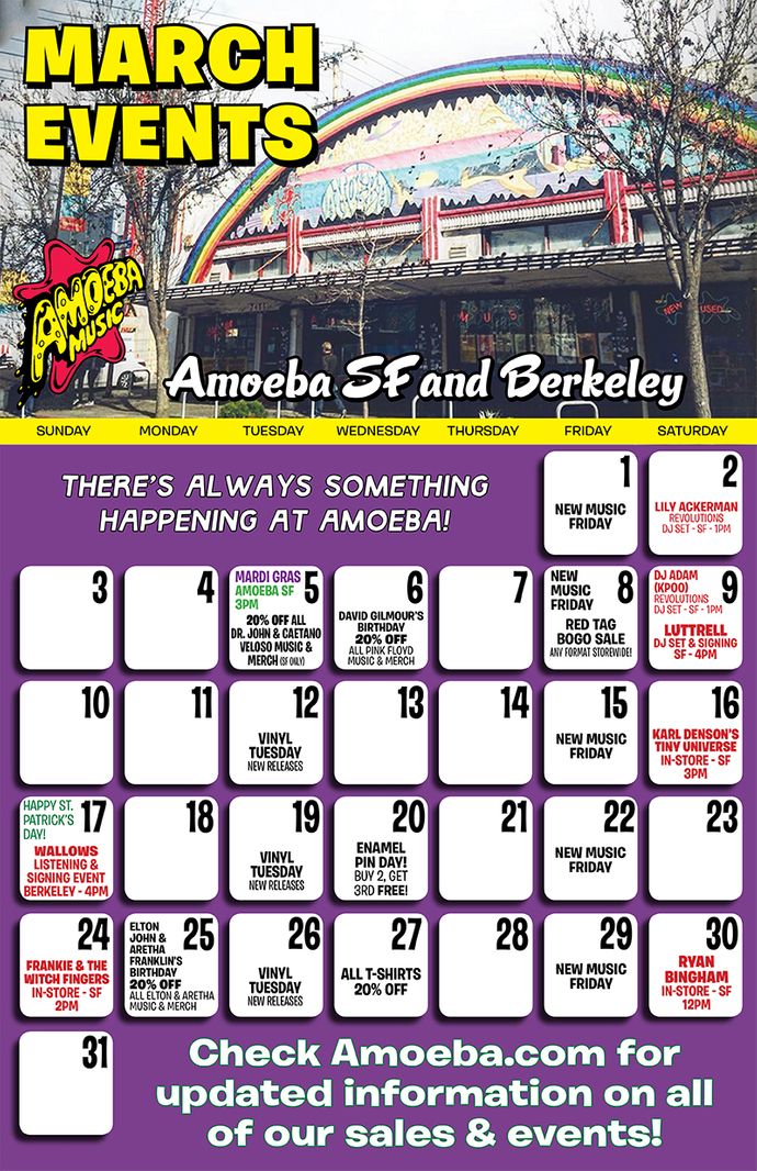 March Events at Amoeba San Francisco & Berkeley