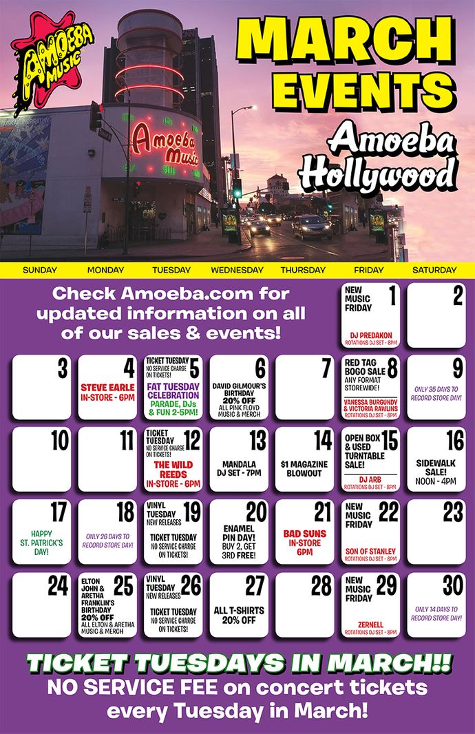 March 2019 Events at Amoeba Hollywood