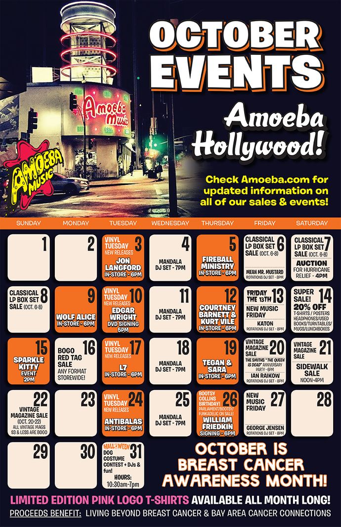 October Events at Amoeba Hollywood