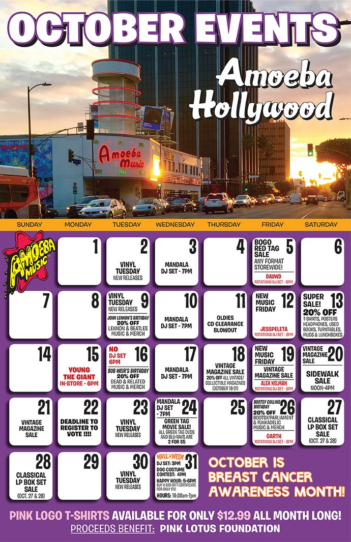 October 2018 Events at Amoeba Hollywood
