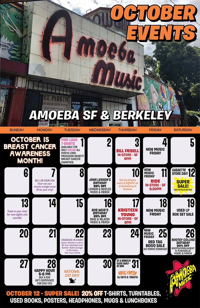 October 2019 Events at Amoeba San Francisco & Berkeley