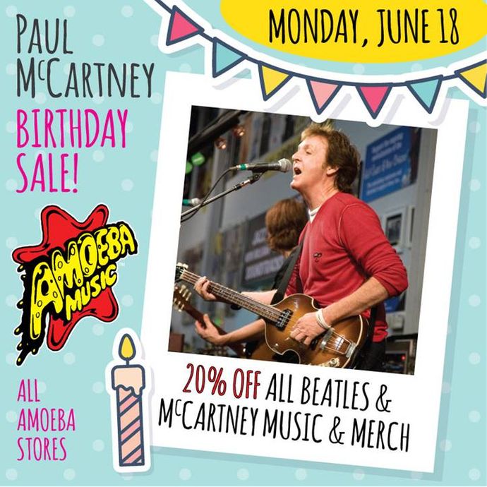 20% Off Paul McCartney Music & Merch at Our Stores June 18