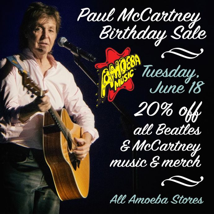 20% Off Paul McCartney Music & Merch at Our Stores June 18