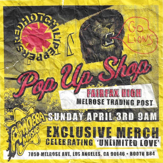 Amoeba x Red Hot Chili Peppers Pop Up at Melrose Trading Post on April 3