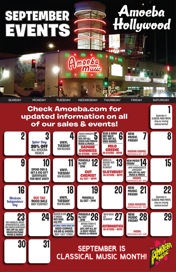 September 2018 Events at Amoeba Hollywood