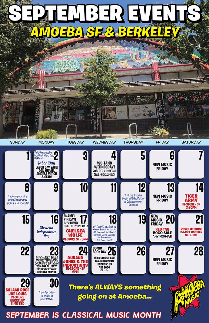 September 2019 Events at Amoeba San Francisco & Berkeley