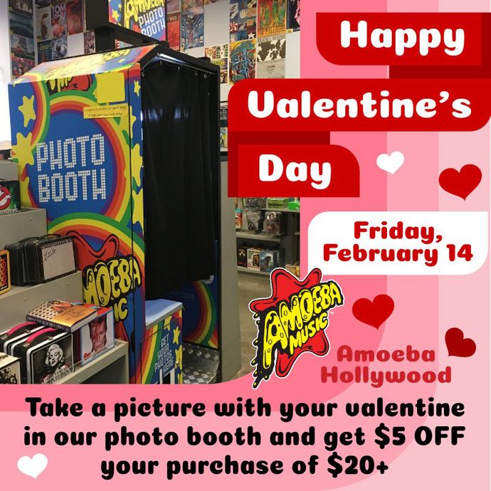 Valentine's Day Photo Booth Discount at Amoeba Hollywood