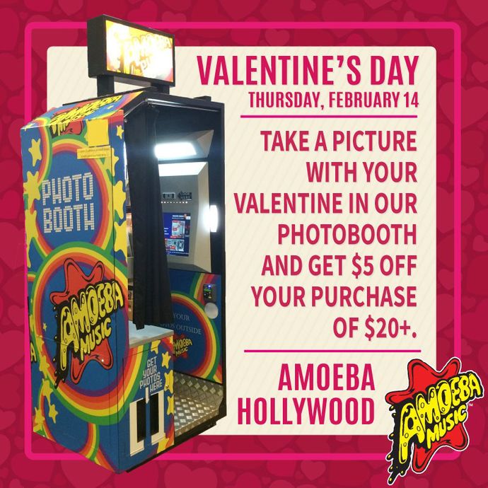 Valentine's Day Photo Booth Discount at Amoeba Hollywood