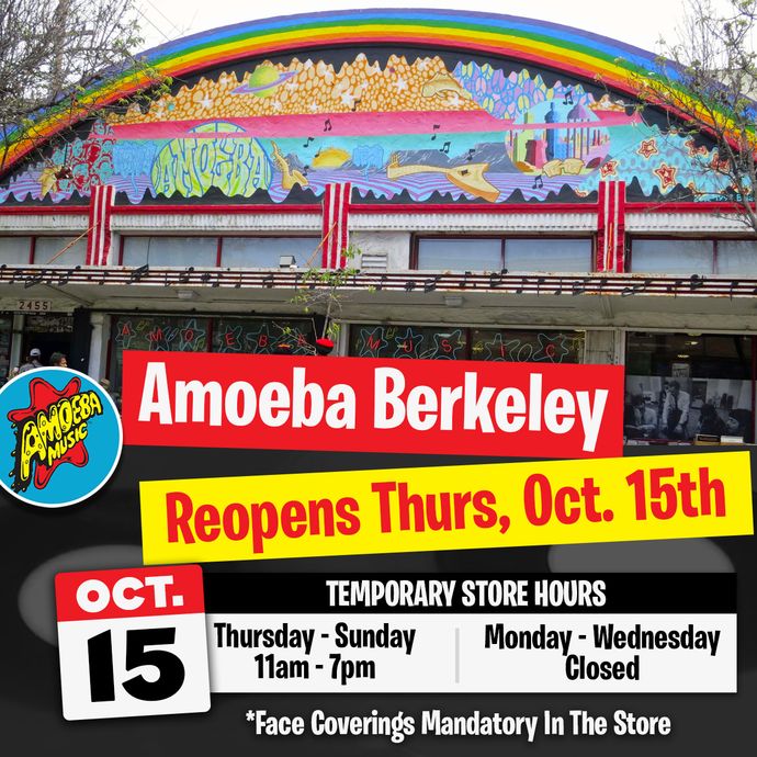 Amoeba Berkeley is Reopening on Thursday, October 15